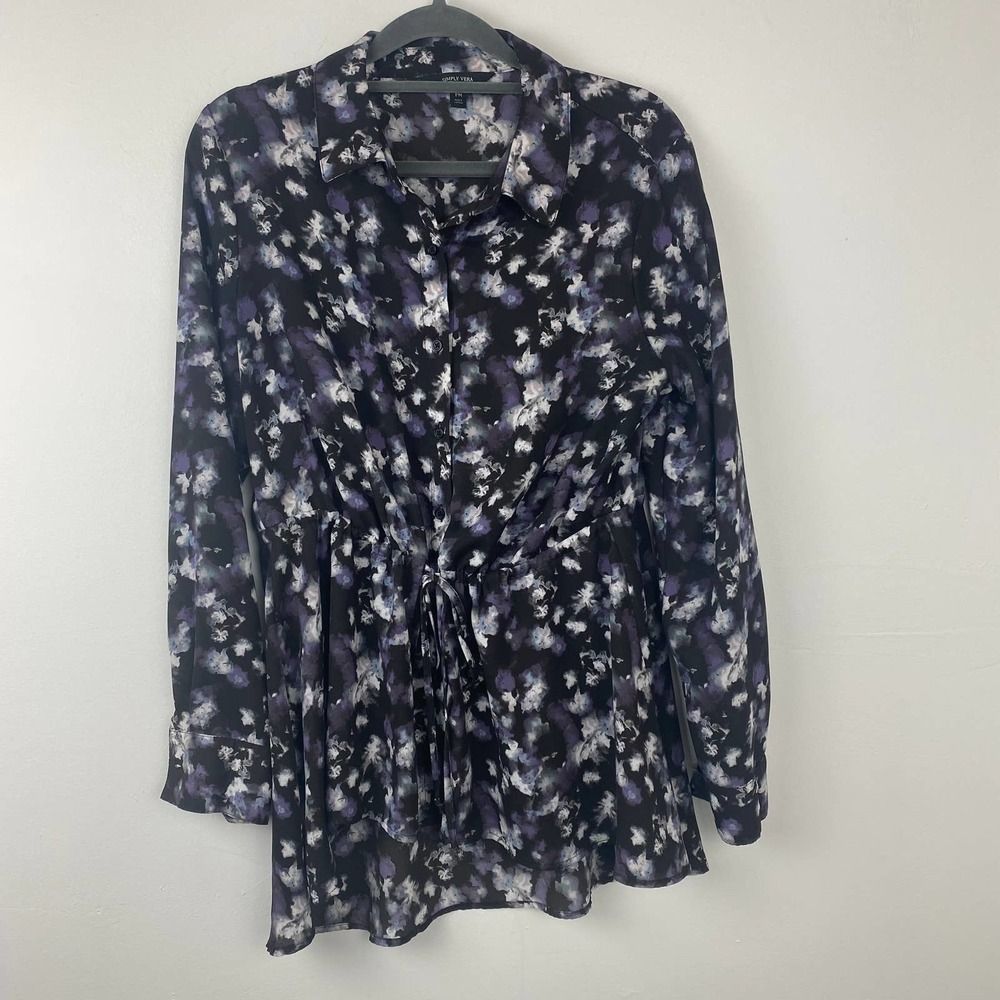 Simply Vera Vera Wang blouse long sleeves size PM